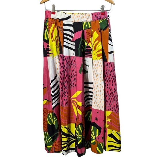 TWINSET ACTITUDE Printed Poplin Long Skirt - Picture 4 of 15